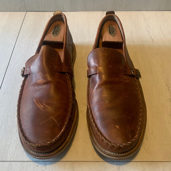 J Shoes "Thames" Men's Brown Leather Comfy Slip On Loafers Size 10.5 - Picture 2 of 12